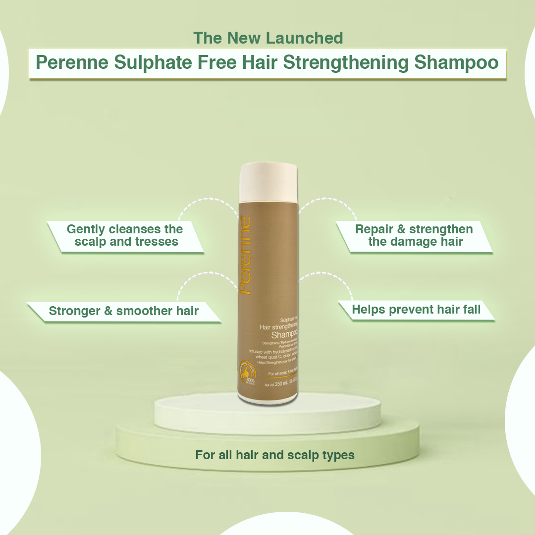 Perenne Sulphate Free Hair Strengthening Shampoo with Hydrolyzed ...